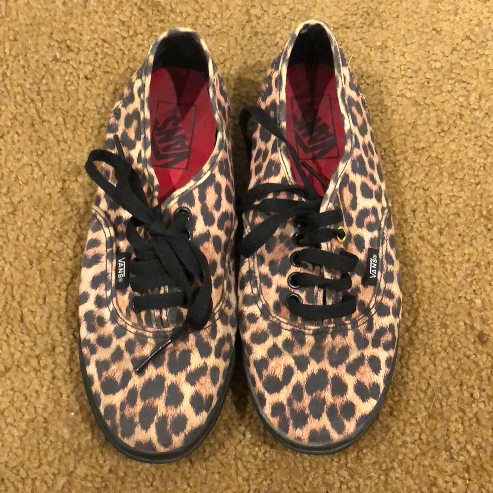 Vans cheetah print shoes